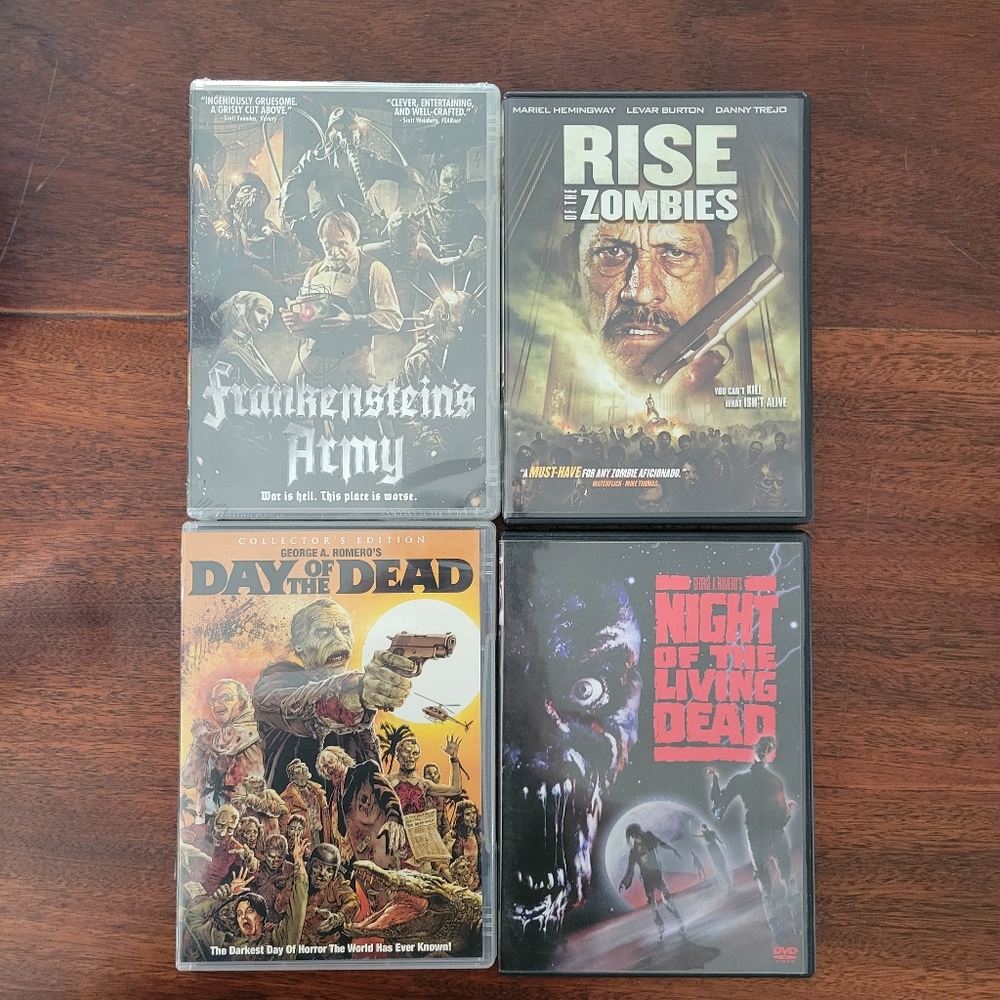 Lot of 4 Zombie DVDs George A. Romero Danny Trejo And More
